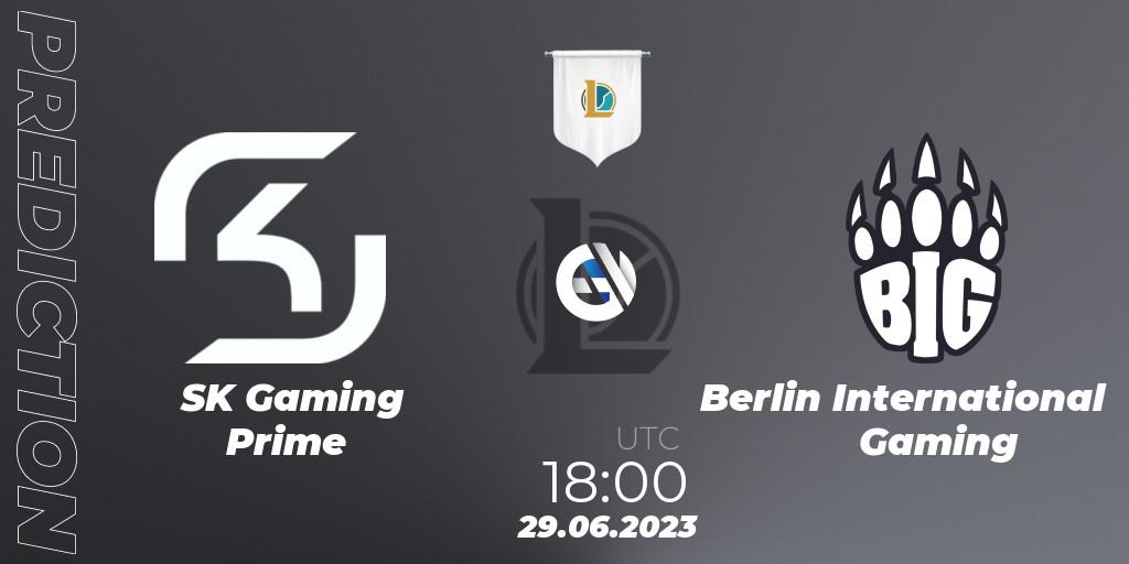 Prognose für das Spiel SK Gaming Prime VS Berlin International Gaming. 29.06.23. LoL - Prime League Summer 2023 - Group Stage