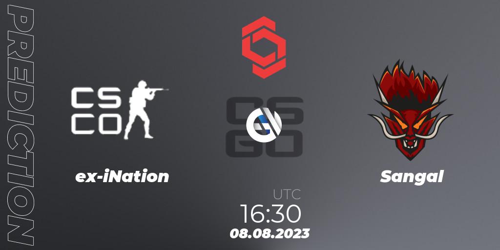 Prognose für das Spiel ex-iNation VS Sangal. 08.08.23. CS2 (CS:GO) - CCT Central Europe Series #7