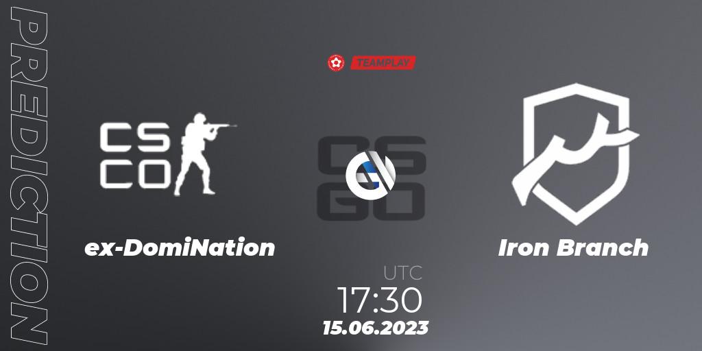 Prognose für das Spiel ex-DomiNation VS Iron Branch. 15.06.23. CS2 (CS:GO) - LEON x TEAMPLAY Season 1