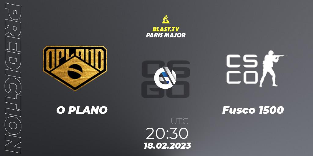 Prognose für das Spiel O PLANO VS Fuscão 1500. 18.02.2023 at 20:30. Counter-Strike (CS2) - BLAST.tv Paris Major 2023 South America RMR Closed Qualifier