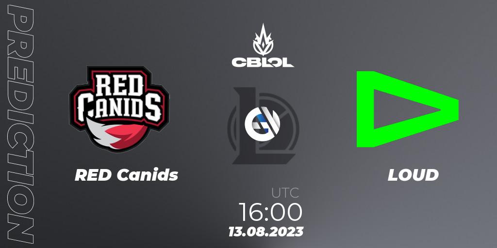 Prognose für das Spiel RED Canids VS LOUD. 13.08.2023 at 16:00. LoL - CBLOL Split 2 2023 - Playoffs