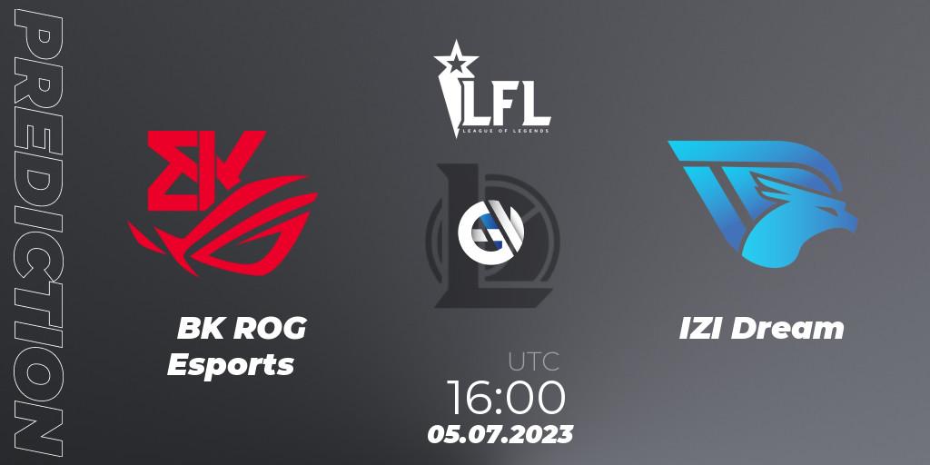 Prognose für das Spiel BK ROG Esports VS IZI Dream. 05.07.2023 at 16:00. LoL - LFL Summer 2023 - Group Stage