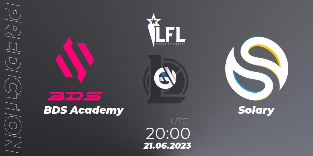 Prognose für das Spiel BDS Academy VS Solary. 21.06.23. LoL - LFL Summer 2023 - Group Stage
