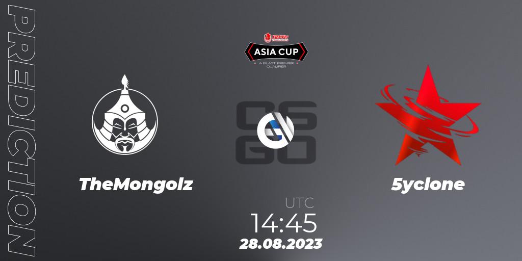 Prognose für das Spiel TheMongolz VS 5yclone. 28.08.2023 at 15:15. Counter-Strike (CS2) - 5E Arena Asia Cup Fall 2023