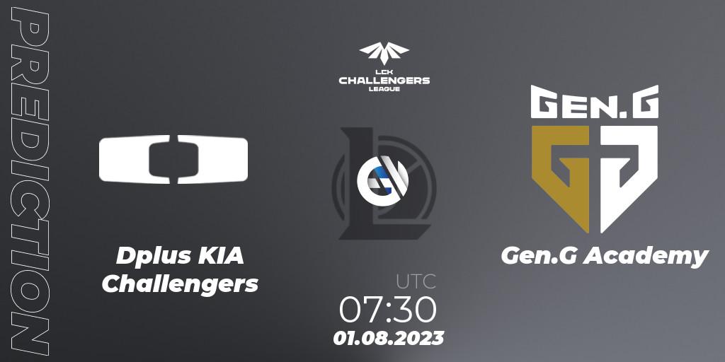 Prognose für das Spiel Dplus KIA Challengers VS Gen.G Academy. 01.08.23. LoL - LCK Challengers League 2023 Summer - Group Stage