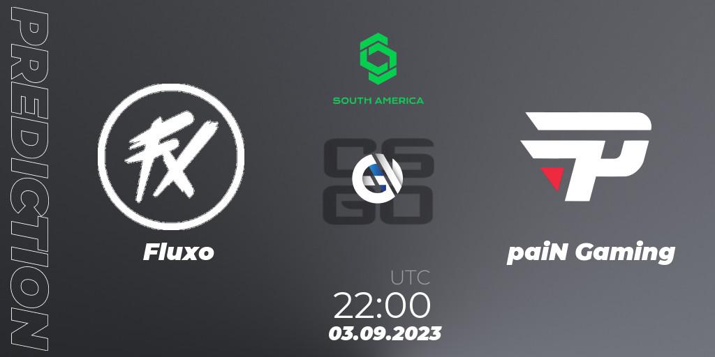 Prognose für das Spiel Fluxo VS paiN Gaming. 03.09.2023 at 22:10. Counter-Strike (CS2) - CCT South America Series #10
