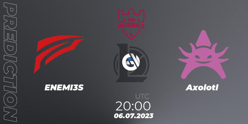 Prognose für das Spiel ENEMI3S VS Axolotl. 06.07.2023 at 20:00. LoL - PG Nationals Summer 2023