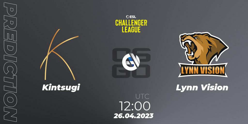 Prognose für das Spiel Kintsugi VS Lynn Vision. 26.04.23. CS2 (CS:GO) - ESL Challenger League Season 45: Asia-Pacific