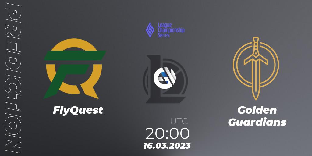 Prognose für das Spiel FlyQuest VS Golden Guardians. 17.03.23. LoL - LCS Spring 2023 - Group Stage