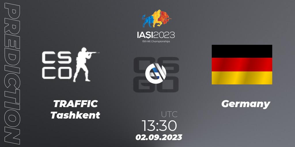 Prognose für das Spiel TRAFFIC Tashkent VS Germany. 02.09.2023 at 12:45. Counter-Strike (CS2) - IESF World Esports Championship 2023