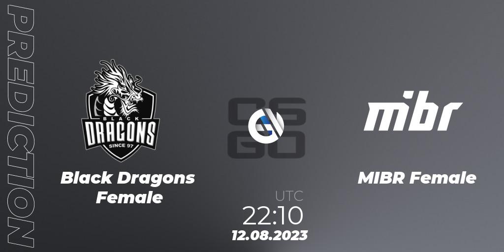 Prognose für das Spiel Black Dragons Female VS MIBR Female. 12.08.23. CS2 (CS:GO) - Gamers Club Women Masters VII