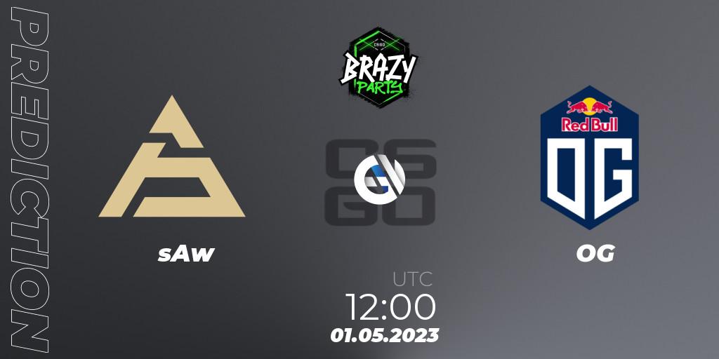 Prognose für das Spiel sAw VS OG. 01.05.2023 at 12:00. Counter-Strike (CS2) - Brazy Party 2023