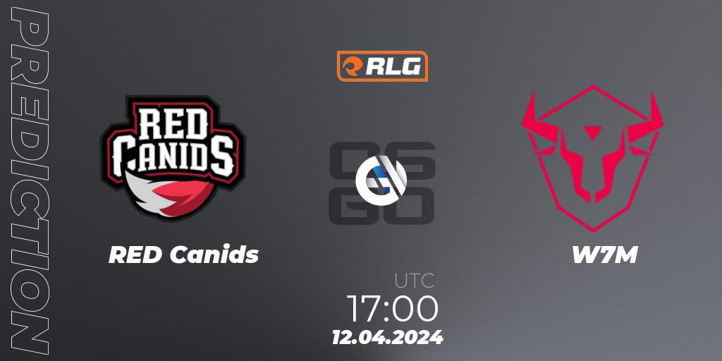 Prognose für das Spiel RED Canids VS W7M. 12.04.24. CS2 (CS:GO) - RES Latin American Series #3