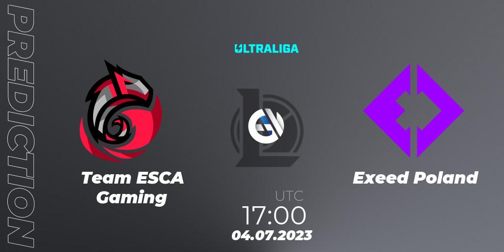 Prognose für das Spiel Team ESCA Gaming VS Exeed Poland. 04.07.23. LoL - Ultraliga Season 10 2023 Regular Season