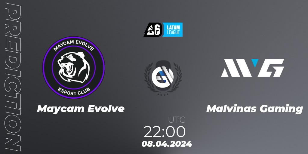 Prognose für das Spiel Maycam Evolve VS Malvinas Gaming. 08.04.2024 at 22:00. Rainbow Six - LATAM League 2024 - Stage 1: LATAM South