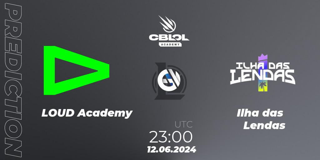 Prognose für das Spiel LOUD Academy VS Ilha das Lendas. 12.06.2024 at 23:00. LoL - CBLOL Academy 2024