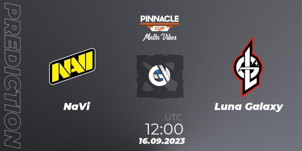Prognose für das Spiel NaVi VS Luna Galaxy. 16.09.23. Dota 2 - Pinnacle Cup: Malta Vibes #3