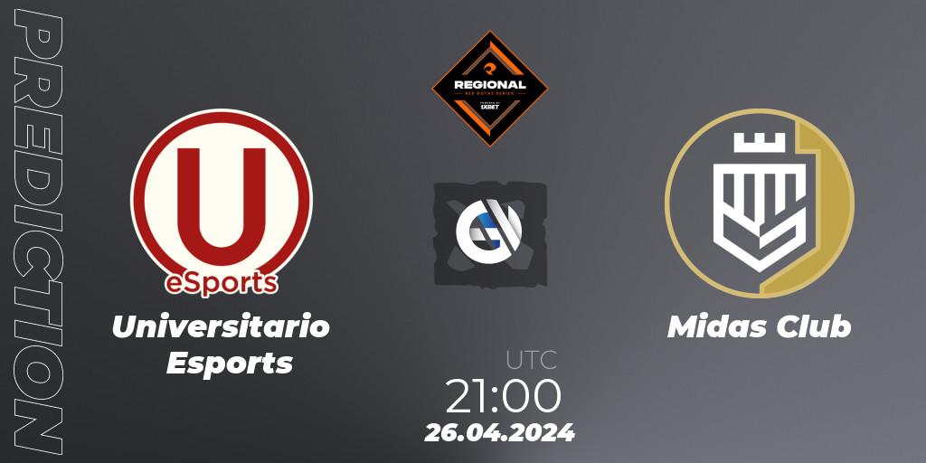 Prognose für das Spiel Universitario Esports VS Midas Club. 26.04.24. Dota 2 - RES Regional Series: LATAM #2