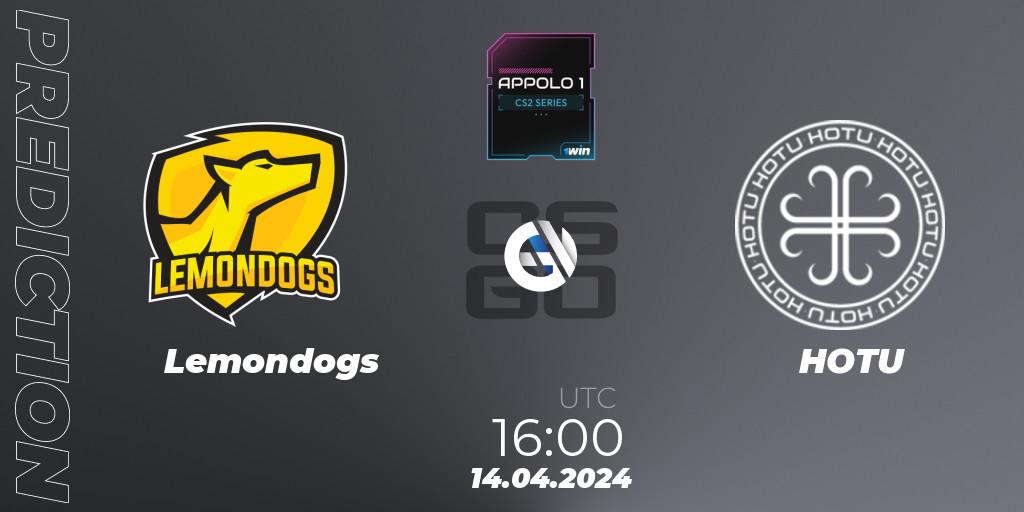 Prognose für das Spiel Lemondogs VS HOTU. 14.04.24. CS2 (CS:GO) - Appolo1 Series: Phase 1