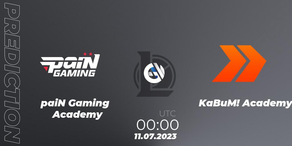 Prognose für das Spiel paiN Gaming Academy VS KaBuM! Academy. 11.07.23. LoL - CBLOL Academy Split 2 2023 - Group Stage
