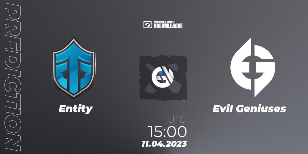 Prognose für das Spiel Entity VS Evil Geniuses. 11.04.23. Dota 2 - DreamLeague Season 19 - Group Stage 1