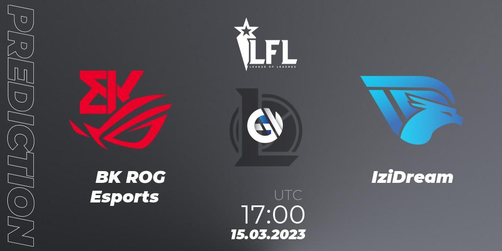 Prognose für das Spiel BK ROG Esports VS IziDream. 15.03.2023 at 17:00. LoL - LFL Spring 2023 - Group Stage