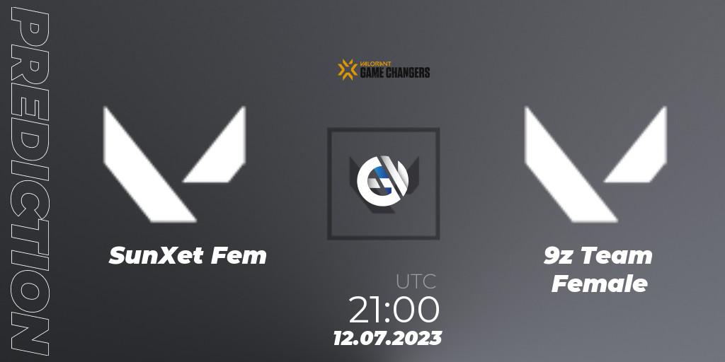 Prognose für das Spiel SunXet Fem VS 9z Team Female. 12.07.2023 at 22:00. VALORANT - VCT 2023: Game Changers Latin America South