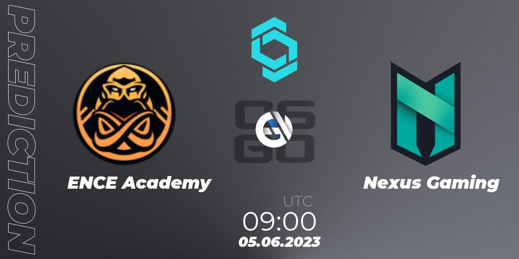 Prognose für das Spiel ENCE Academy VS Nexus Gaming. 05.06.23. CS2 (CS:GO) - CCT North Europe Series 5