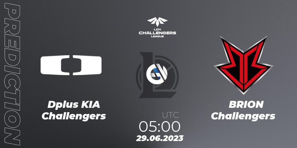 Prognose für das Spiel Dplus KIA Challengers VS BRION Challengers. 29.06.23. LoL - LCK Challengers League 2023 Summer - Group Stage