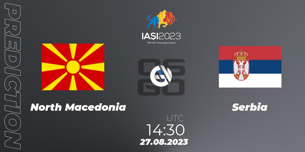Prognose für das Spiel North Macedonia VS Serbia. 27.08.23. CS2 (CS:GO) - IESF World Esports Championship 2023