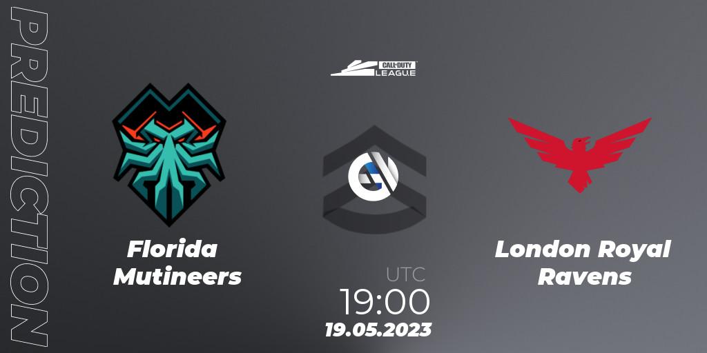 Prognose für das Spiel Florida Mutineers VS London Royal Ravens. 19.05.2023 at 19:00. Call of Duty - Call of Duty League 2023: Stage 5 Major Qualifiers