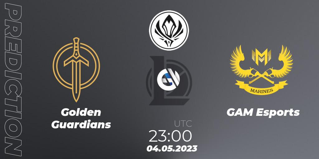 Prognose für das Spiel Golden Guardians VS GAM Esports. 03.05.23. LoL - Mid-Season Invitational 2023 Group A