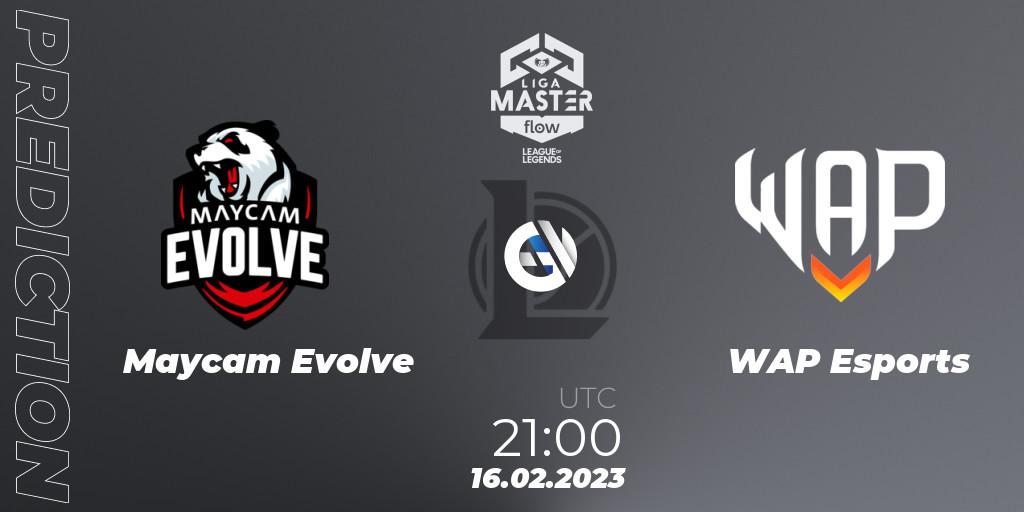 Prognose für das Spiel Maycam Evolve VS WAP Esports. 16.02.23. LoL - Liga Master Opening 2023 - Group Stage