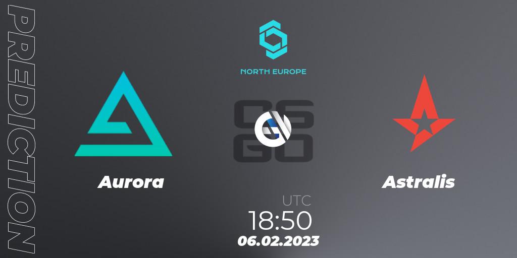 Prognose für das Spiel Aurora VS Astralis. 06.02.23. CS2 (CS:GO) - CCT North Europe Series #3