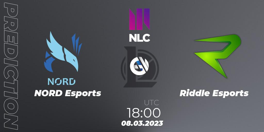 Prognose für das Spiel NORD Esports VS Riddle Esports. 08.03.23. LoL - NLC 1st Division Spring 2023
