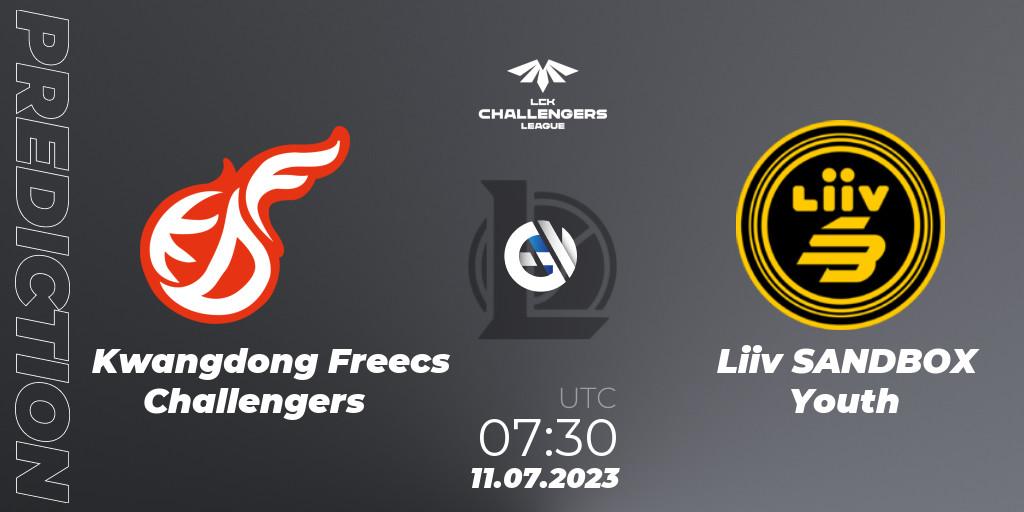 Prognose für das Spiel Kwangdong Freecs Challengers VS Liiv SANDBOX Youth. 11.07.23. LoL - LCK Challengers League 2023 Summer - Group Stage