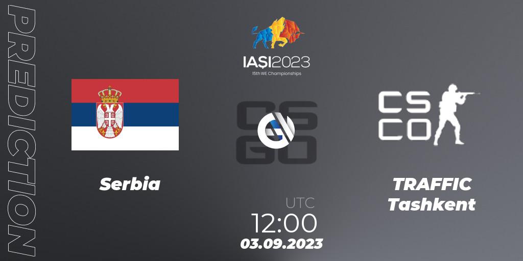 Prognose für das Spiel Serbia VS TRAFFIC Tashkent. 03.09.2023 at 12:00. Counter-Strike (CS2) - IESF World Esports Championship 2023