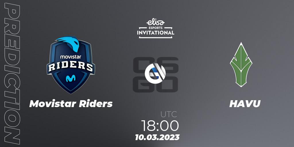 Prognose für das Spiel Movistar Riders VS HAVU. 10.03.23. CS2 (CS:GO) - Elisa Invitational Winter 2023
