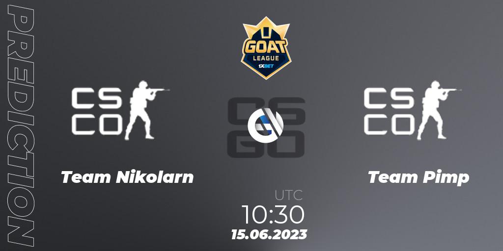 Prognose für das Spiel Team Nikolarn VS Team Pimp. 15.06.2023 at 10:30. Counter-Strike (CS2) - 1xBet GOAT League 2023 Summer VACation