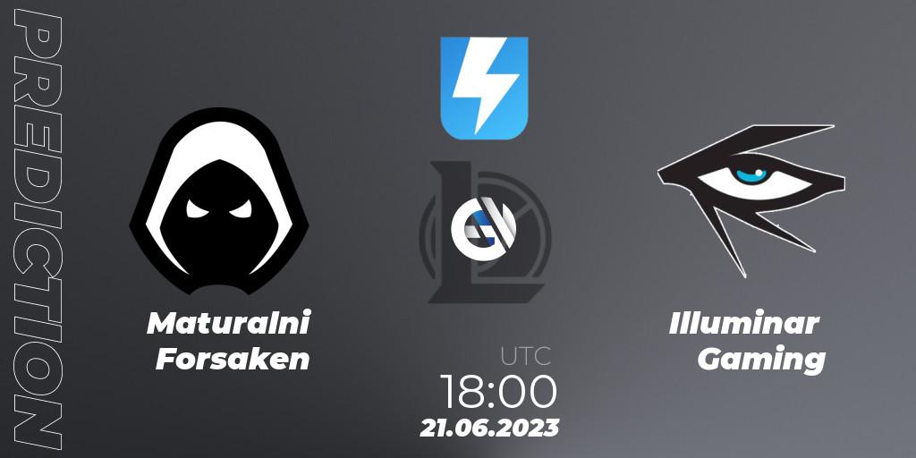 Prognose für das Spiel Forsaken VS Illuminar Gaming. 31.05.2023 at 17:00. LoL - Ultraliga Season 10 2023 Regular Season