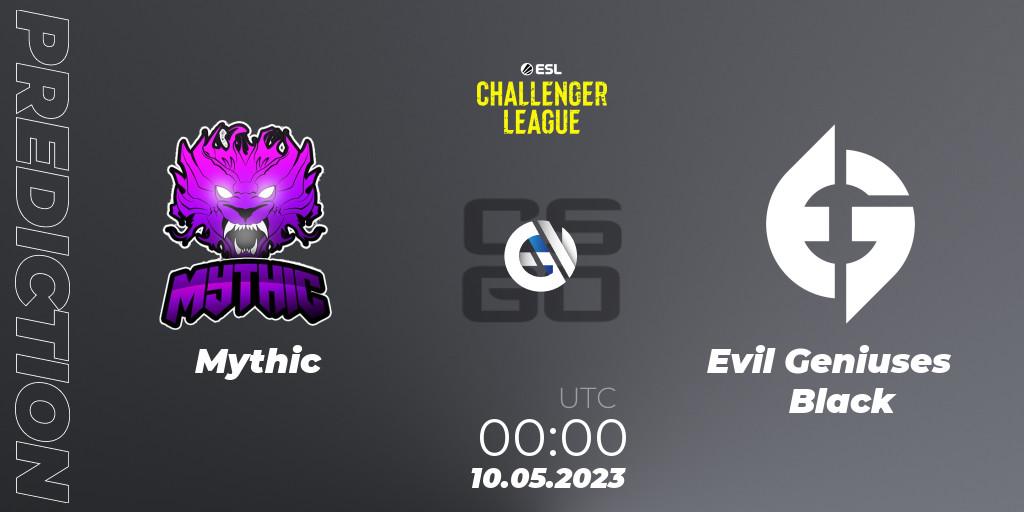 Prognose für das Spiel Mythic VS Evil Geniuses Black. 10.05.23. CS2 (CS:GO) - ESL Challenger League Season 45: North America