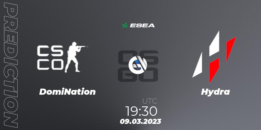 Prognose für das Spiel DomiNation eSports VS Hydra. 09.03.23. CS2 (CS:GO) - ESEA Season 44: Advanced Division - Europe
