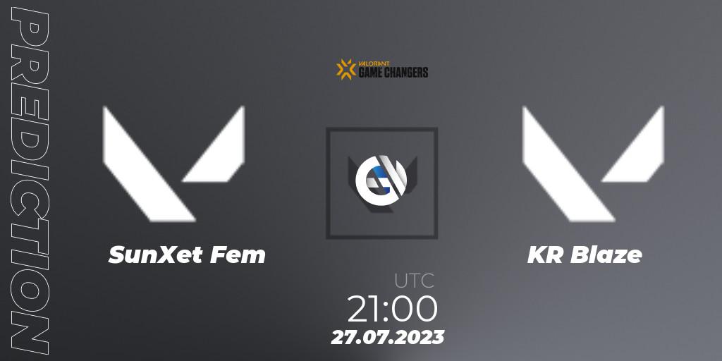 Prognose für das Spiel SunXet Fem VS KRÜ Blaze. 27.07.2023 at 22:00. VALORANT - VCT 2023: Game Changers Latin America South