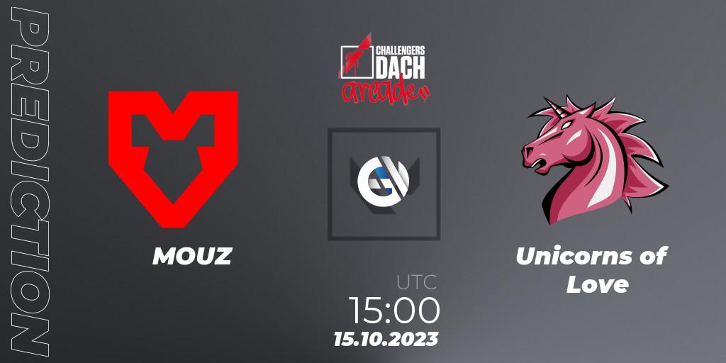 Prognose für das Spiel MOUZ VS Unicorns of Love. 15.10.23. VALORANT - VALORANT Challengers 2023 DACH: Arcade