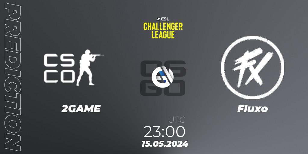 Prognose für das Spiel 2GAME VS Fluxo. 15.05.2024 at 23:00. Counter-Strike (CS2) - ESL Challenger League Season 47: South America