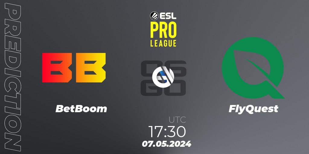 Prognose für das Spiel BetBoom VS FlyQuest. 07.05.24. CS2 (CS:GO) - ESL Pro League Season 19