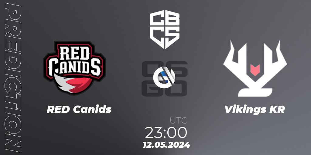 Prognose für das Spiel RED Canids VS Vikings KR. 12.05.2024 at 22:50. Counter-Strike (CS2) - CBCS Season 4