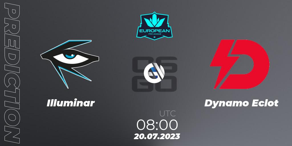 Prognose für das Spiel Illuminar VS Dynamo Eclot. 20.07.2023 at 08:00. Counter-Strike (CS2) - European Pro League Season 9