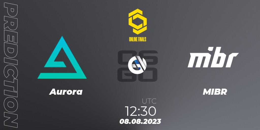 Prognose für das Spiel Aurora VS MIBR. 08.08.2023 at 13:50. Counter-Strike (CS2) - CCT 2023 Online Finals 2