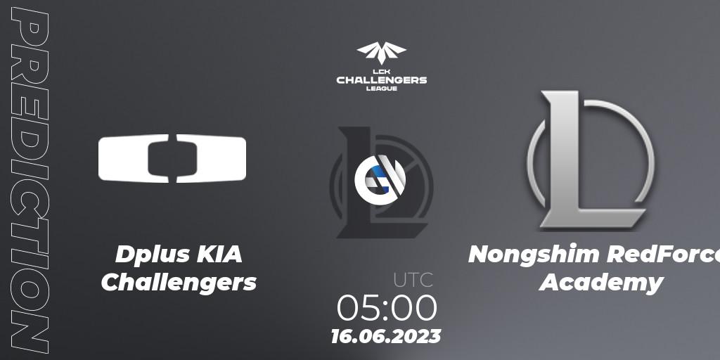 Prognose für das Spiel Dplus KIA Challengers VS Nongshim RedForce Academy. 16.06.23. LoL - LCK Challengers League 2023 Summer - Group Stage